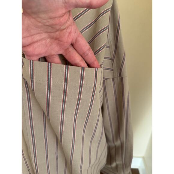 Pilcro by Anthropologie Women’s Bottom Down Shirt Stripe size M - Picture 3 of 8